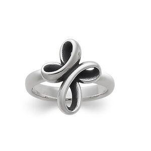 Silver James Avery Eternal Ribbon Cross Ring